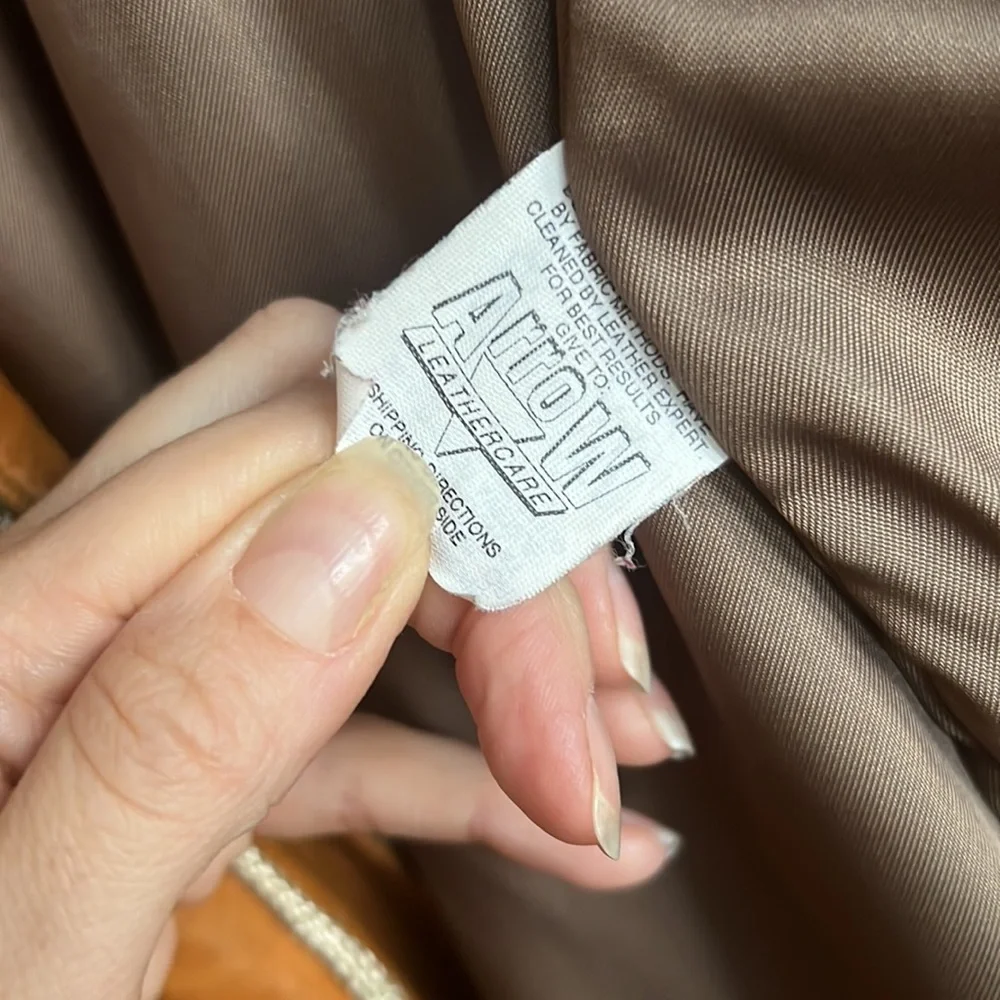 Vintage Damselle New York Brown Leather Jacket. Unisex XS (Wmns M) - Picture 8 of 8